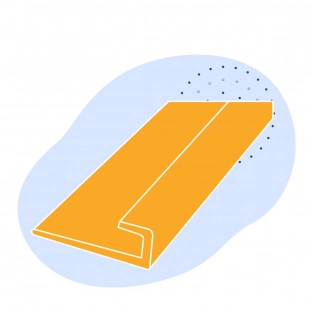 L-образный профиль стальной 200х125х14 мм ст8 ГОСТ 8510-86