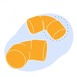 Отвод медный под прессовку 90° 14 мм Cu-DHP ГОСТ Р 52948-2008