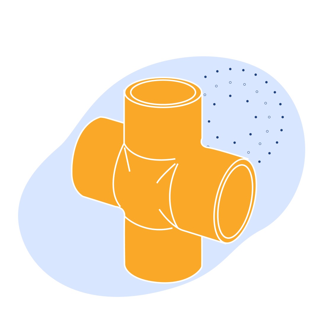 Чугунная крестовина раструб-фланец Ду 800 мм